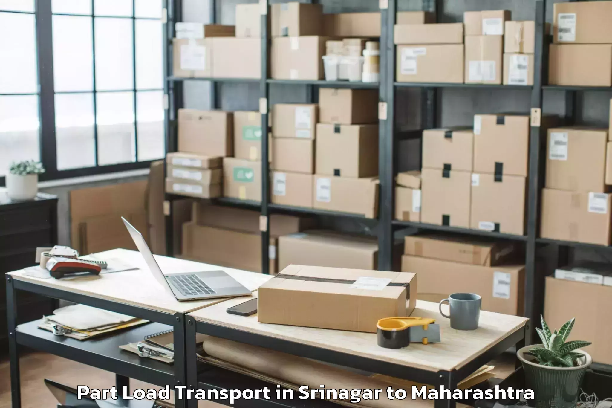 Book Srinagar to Dharangaon Part Load Transport Online